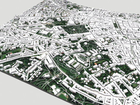 Cityscape Lviv Ukraine 3D Model