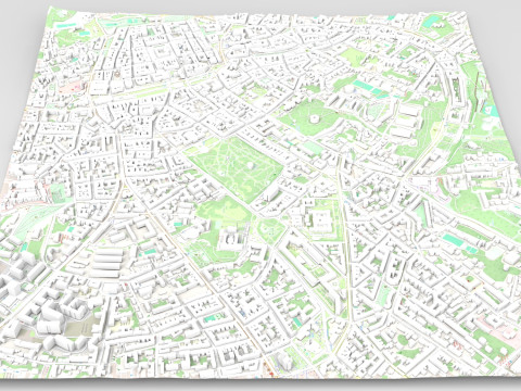 Cityscape Lviv Ukraine 3D Model