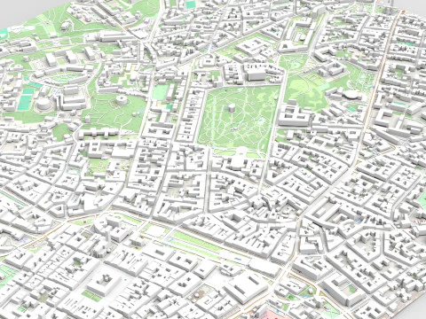 Paesaggio urbano Lviv Ucraina Modello 3D