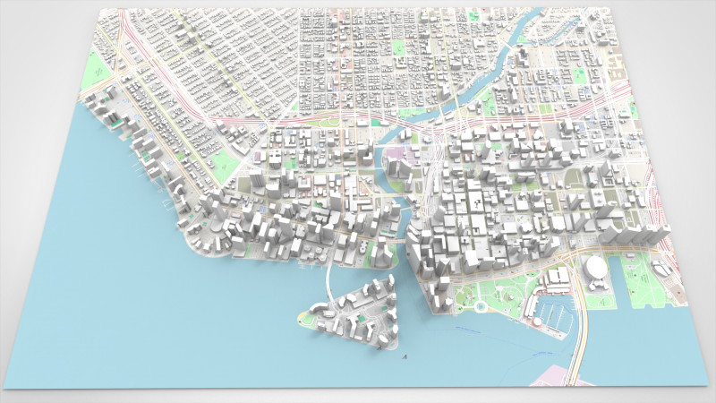 Cityscape Miami Florida USA 3D-Modell .c4d .max .obj .3ds .fbx .stl .blend 
