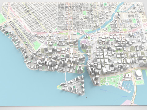 Cityscape Miami Florida USA Modelo 3D