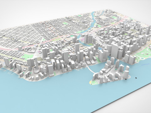 Cityscape Miami Florida USA 3D-Modell