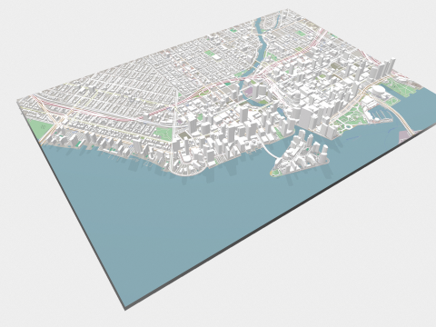 Cityscape Miami Florida USA 3D-Modell