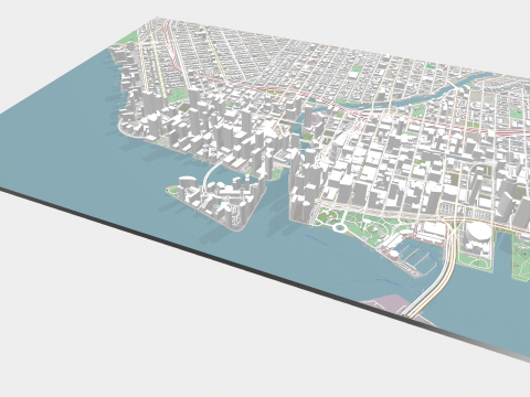 Cityscape Miami Florida USA 3D-Modell
