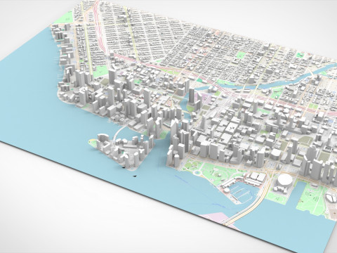 Cityscape Miami Florida USA 3D-Modell