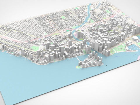 Cityscape Miami Florida USA 3D-Modell