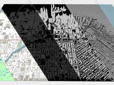 Cityscape Miami Florida USA 3D-Modell