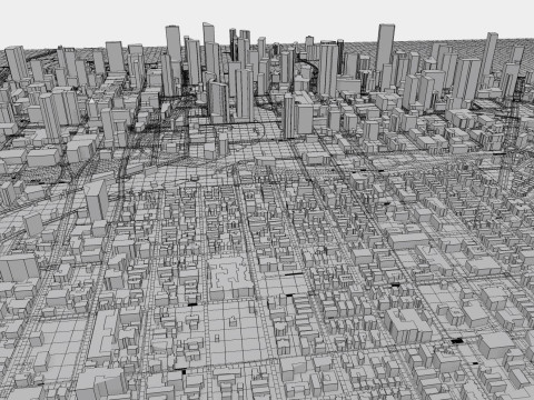 Cityscape Miami Florida USA 3D-Modell