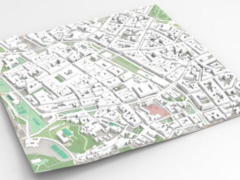 Cityscape Lviv Ukraine 3Dモデル
