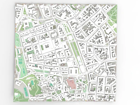 Cityscape Lviv Ukraine 3D Model
