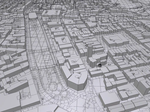 Cityscape Lviv Ukraine 3D Model