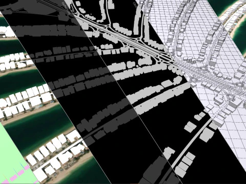 The Palm Jumeirah Island Dubai UAE 3D Model