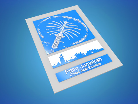The Palm Jumeirah Island Dubai UAE 3D Model
