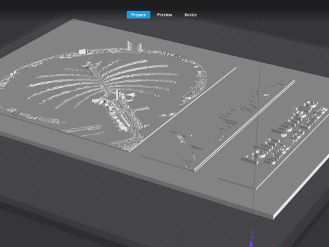 The Palm Jumeirah Island Dubai UAE 3D Model