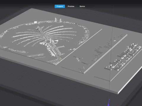 The Palm Jumeirah Island Dubai UAE 3D Model