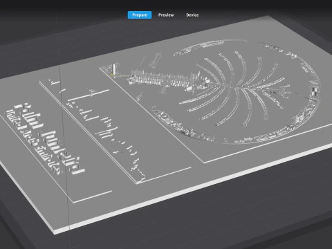 The Palm Jumeirah Island Dubai UAE 3D Model
