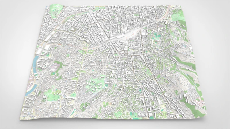 Cityscape Nice France 3D Model .c4d .max .obj .3ds .fbx .stl .blend 