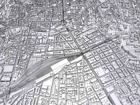 Cityscape Nice France 3D Model