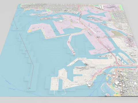 Los Angeles Port 3D Model