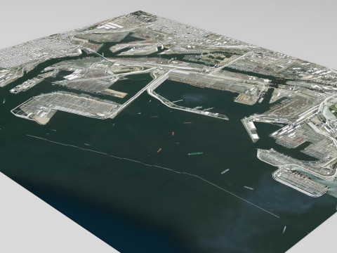 Los Angeles Port 3D Модель