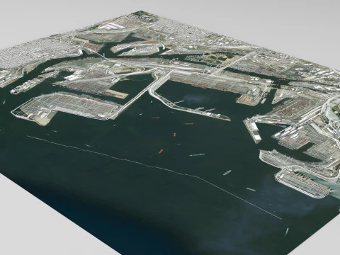 Los Angeles Port 3D Model