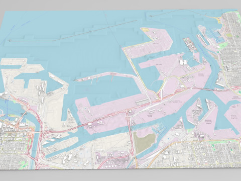 Los Angeles Port 3D Модель