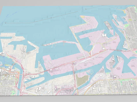 Los Angeles Port 3D Model