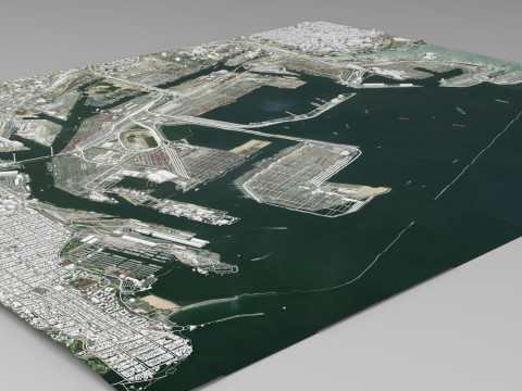 Los Angeles Port 3D Модель