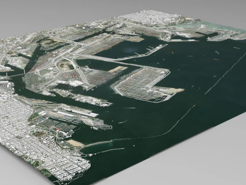 Los Angeles Port 3D Model