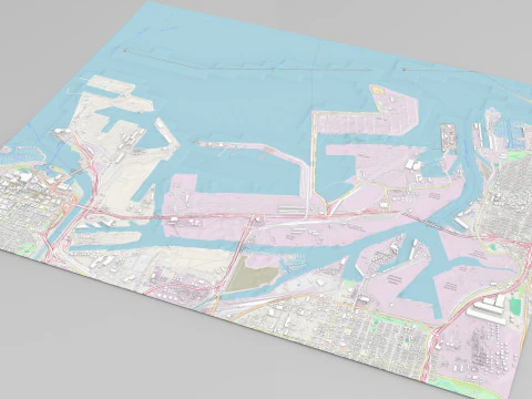 Los Angeles Port 3D Model