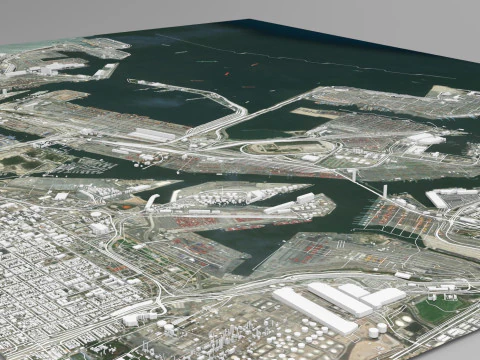 Los Angeles Port 3D Model