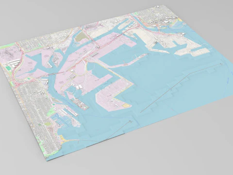 Los Angeles Port 3D Model