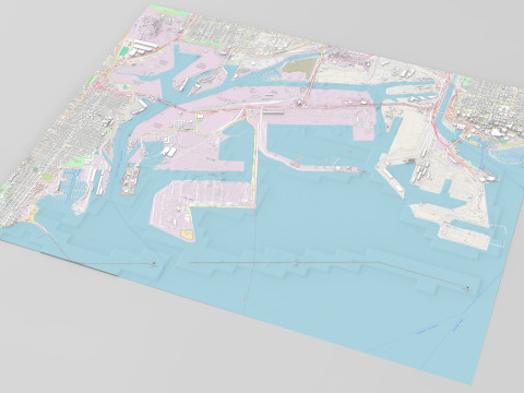 Los Angeles Port 3D Модель
