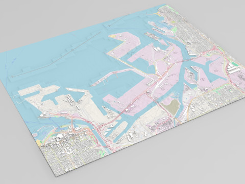 Los Angeles Port 3D Модель