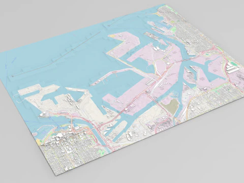 Los Angeles Port 3D Model