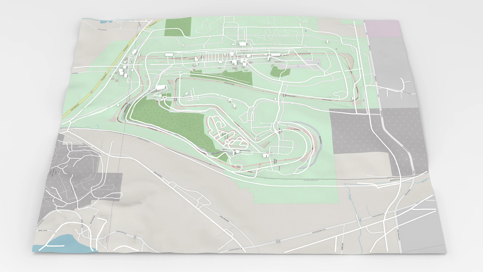 Road America 3D Model .c4d .max .obj .3ds .fbx .stl .blend 