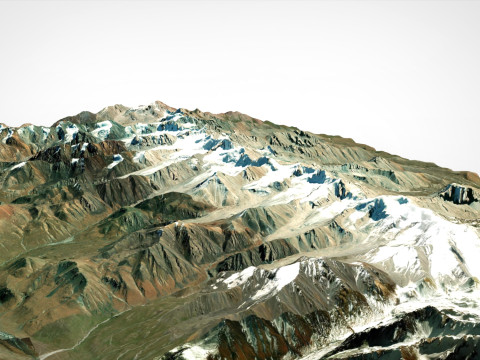 Mountain landscape Cholpon Ata Kyrgyzstan Model 3D