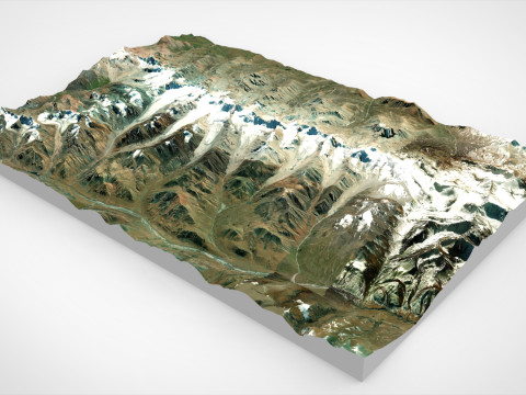 Mountain landscape Cholpon Ata Kyrgyzstan Model 3D