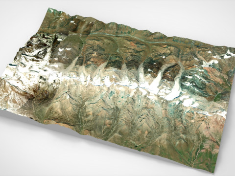Mountain landscape Cholpon Ata Kyrgyzstan Model 3D
