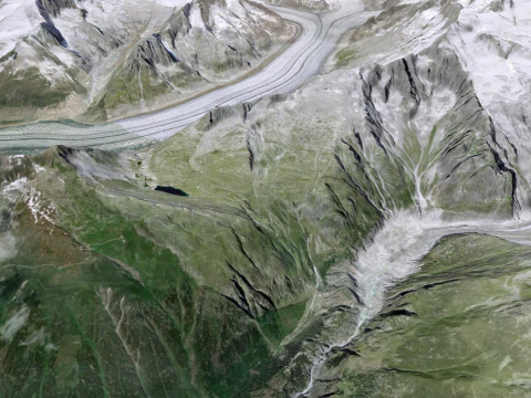 The Aletsch Glacier Bernese Alps Switzerland 3D Model