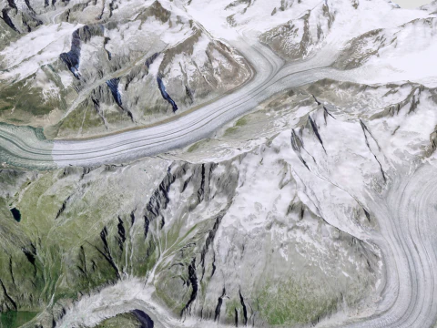 The Aletsch Glacier Bernese Alps Switzerland 3D Model