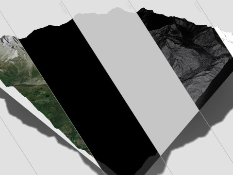 The Aletsch Glacier Bernese Alps Switzerland 3D Model