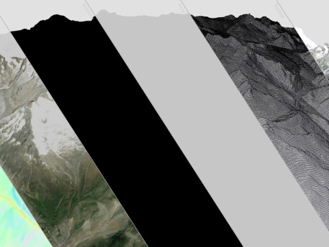 The Aletsch Glacier Bernese Alps Switzerland 3D Model