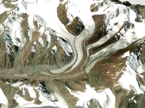 The Korzhenevsky Glacier Kazakhstan 3D Модель
