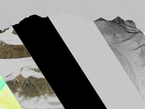 The Korzhenevsky Glacier Kazakhstan 3D Model