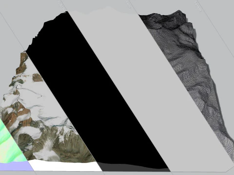 The Korzhenevsky Glacier Kazakhstan 3D Model