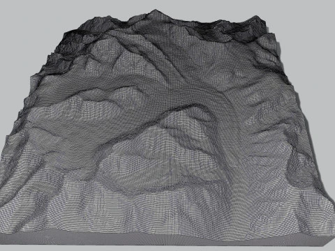 The Korzhenevsky Glacier Kazakhstan 3D Model