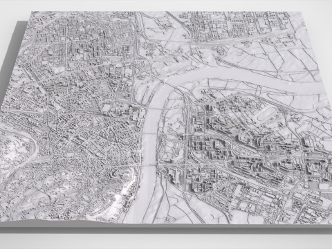Cityscape Bratislava Slovakia 3D-Druckmodell