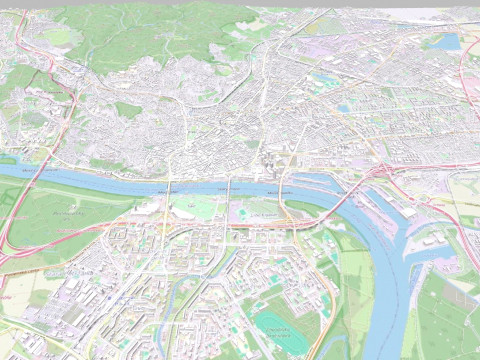 Cityscape Bratislava Slovakia Modelo de Impressão 3D