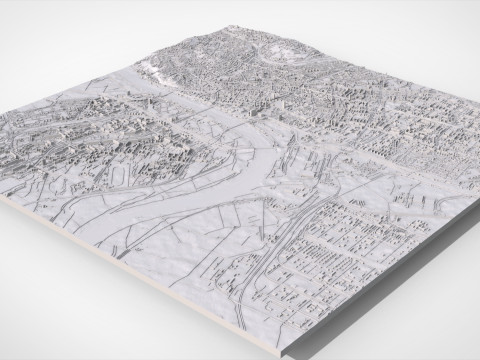 Cityscape Bratislava Slovakia Modelo de Impressão 3D